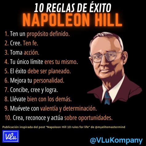 Reglas De Xito Por Napole N Hill Consejos De Vida Frases Libros