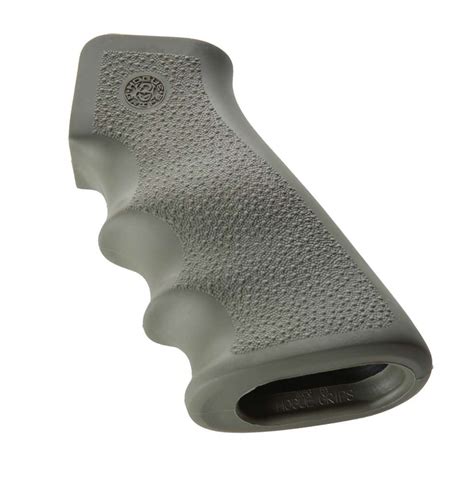 Hogue 15001 Rubber Grip With Finger Grooves AR 15 OD Green BattleHawk