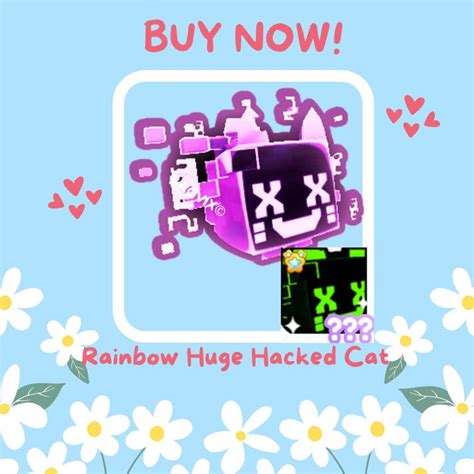 Rainbow Huge Hacked Cat - Pet simulator x - psx huge - rb huge - pet ...