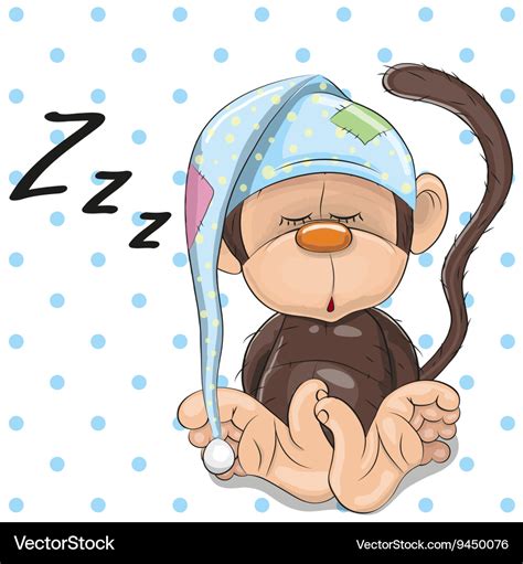 Sleeping Monkey Royalty Free Vector Image Vectorstock