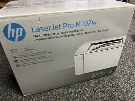 Brand New Hp Laserjet Pro M102w Wireless Monochrome Laser Printer G3q35a 889894212474 Ebay