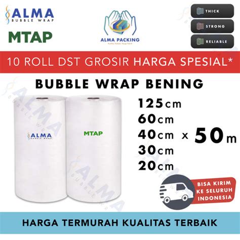 Jual Plastik Bubble Wrap Bening 50 Meter Bubblewrap MTAP Bubblewrap