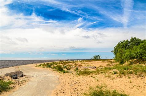 stones  coastline  baltic sea  riga latvia stock