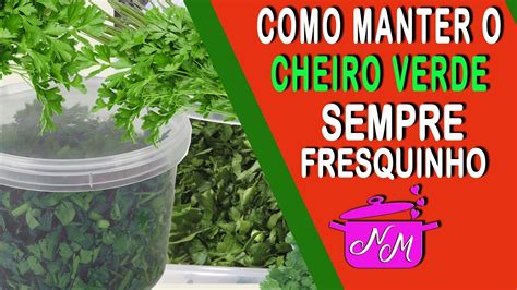 Como CONSERVAR CHEIRO VERDE Sempre Fresquinho YouTube