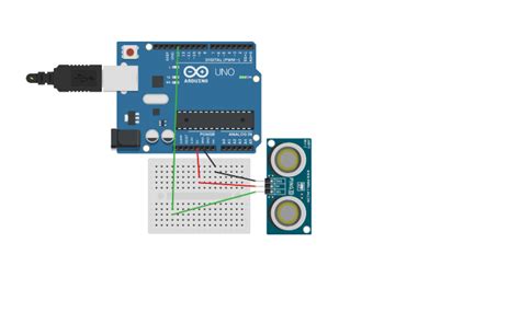 Circuit Design Sensor De Distancia Tinkercad