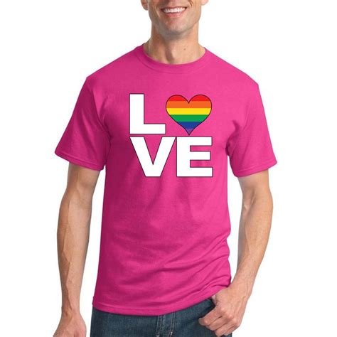 Love Rainbow Gay Lgbt Lesbian Pride Month Parade Support Mens Lgbt Pride Graphic T Shirt