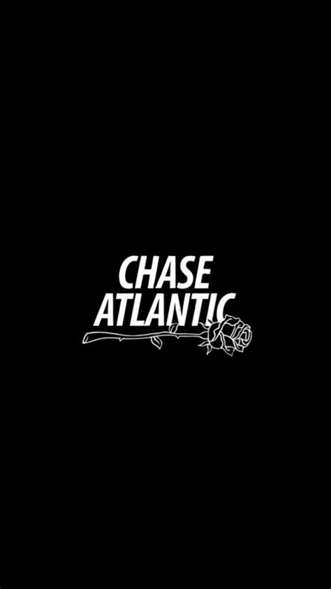 The Chase Atlantic Logo Is Shown On A Black Background With White