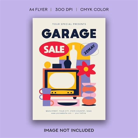 Premium Vector | Garage sale flyer