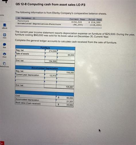 Solved Qs Computing Cash From Asset Sales Lo P The Chegg