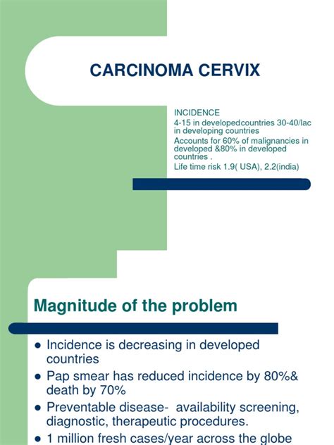 Carcinoma Cervix Ppt Cervical Cancer Ovarian Cancer