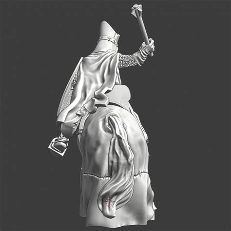 3d Printable Mounted Teutonic Order Bishop Mounted By Northern