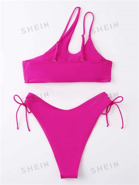 Shein Bikini Con Abertura De Un Hombro Vezia