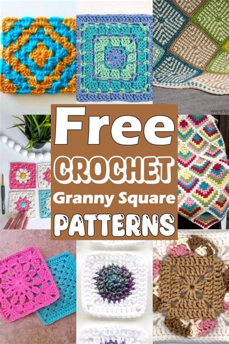 20 Easy And Free Granny Square Patterns For Beginners