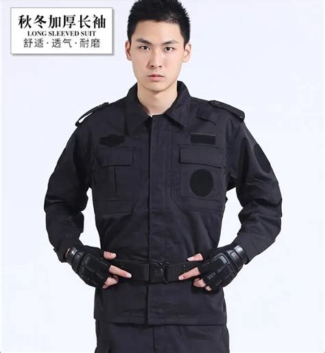 Uniforme Militar Negro De Primavera Para Hombre Traje De Combate