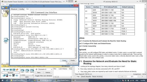 Ccna Packet Tracer Configuring Ipv Static And Default Routes