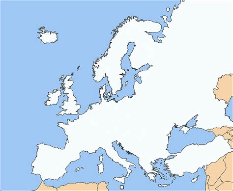 Europe Blank Map No Borders