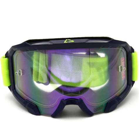 Leatt Velocity Iriz Goggle Anti Fog Lens Purple Neon Yellow