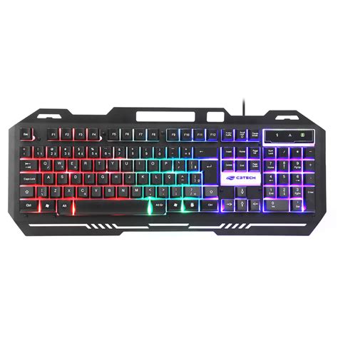 Teclado Usb Gamer C Tech Kg Bk Preto Crystal Inform Tica