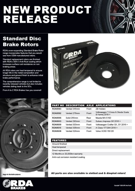 RDA Brakes Standard Disc Brake Rotors NAPA