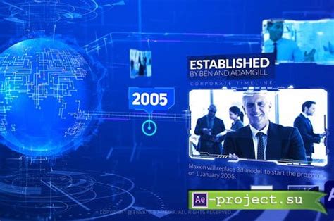 Videohive Digital Globe Timeline Slideshow 53202888 Project For