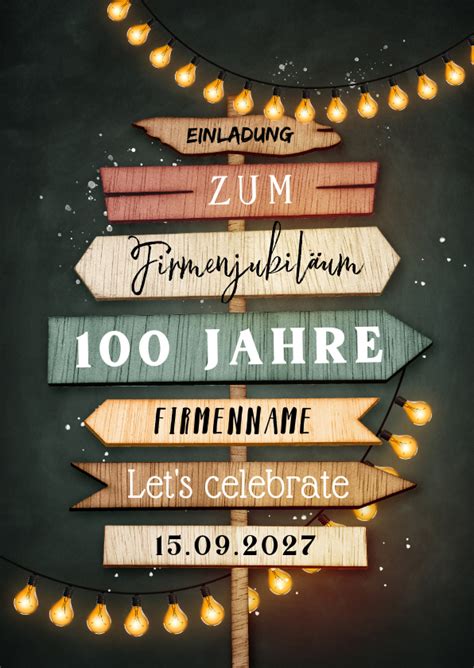 Jubiläumsfeier Einladung Firma 100 Send A Smile