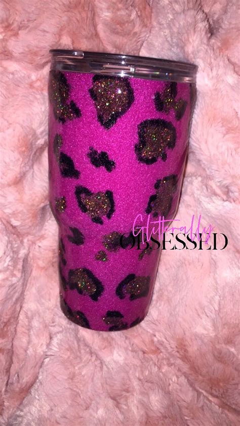 Leopard Glitter Tumbler Glitter Tumbler Cups Custom Tumbler Cups