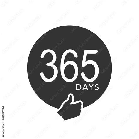 365 days message symbol Stock Vector | Adobe Stock
