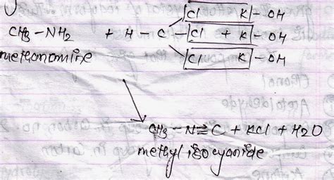 Carbylamine Reaction Or Isocyanide Test ~ Readforlearning