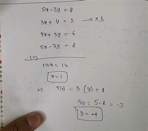 Iable Let Us Revise It N 1 Solve The Following Simultaneous