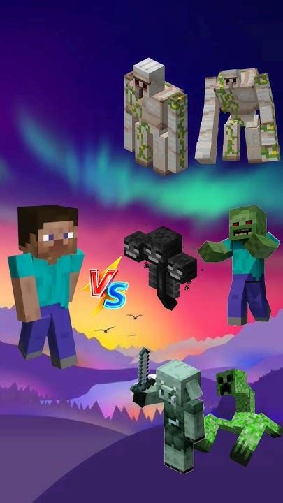 Herobrine Vs All Mobs And Entity 🔥shorts Minecraft Entity Herobrine