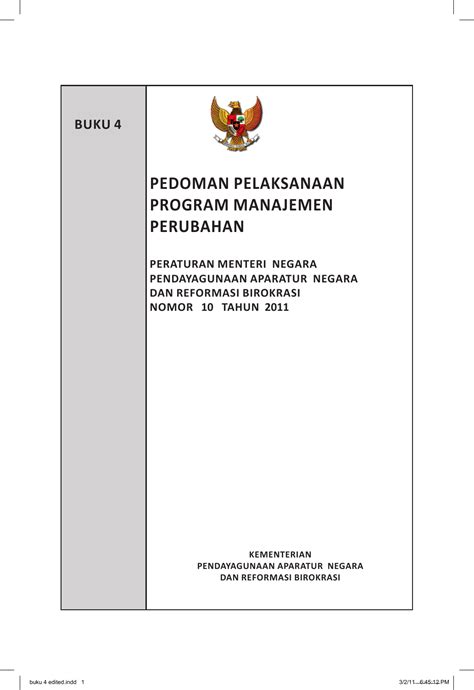 Beberapa Model Manajemen Perubahan Termasuk Reformasi Birokrasi