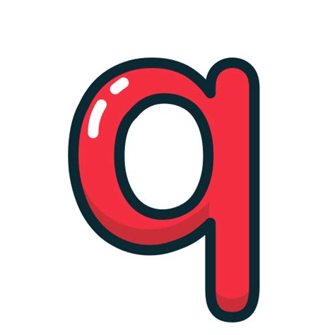 Letter, lowercase, q, red icon - Free download on Iconfinder