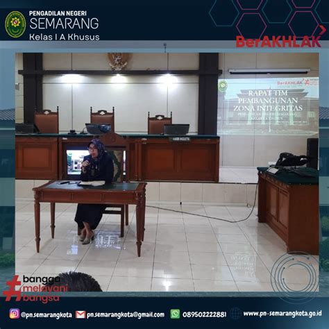 Rapat Tim Pembangunan Zona Integritas Pengadilan Negeri Semarang Kelas