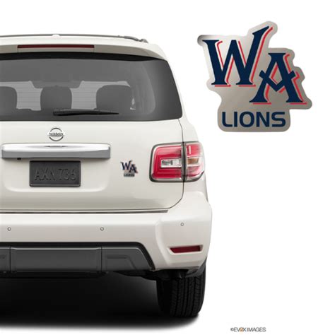 Wa Lions Metallic Freeform Logo Auto Emblem Wa Spirit Store