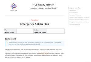 Small Business Emergency Action Plan Template By Clickup