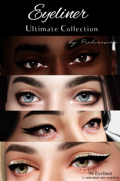 Eyeliner Ultimate Collection Pralinesims Sims Cc Makeup Sims