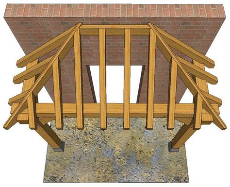 An Image Of A Wooden Structure That Is Being Built Into The Ground With