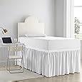 Amazon Dormco Bed Skirt Twin Xl Panel Set White Home Kitchen