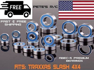 Traxxas Slash Vxl X Abec Premium Rubber Sealed Bearing Full Kit