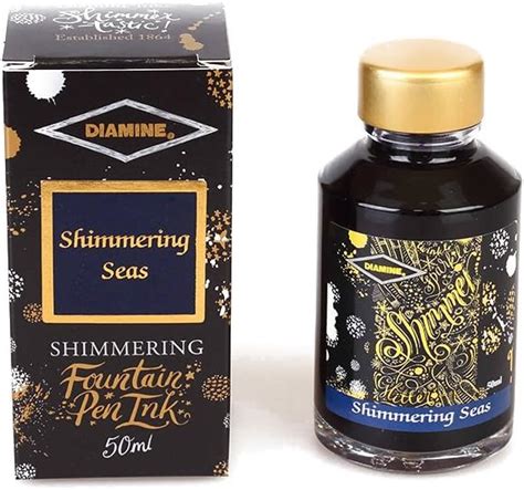 Diamine Shimmer Ml Ink Bottle Shimmering Seas Amazon In Office