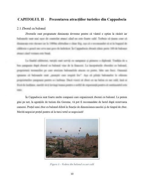 Atestat Atrac Iile Turistice Din Cappadocia Atestat Turism