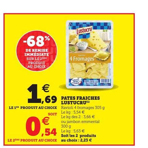 Promo Pâtes Fraîches Lustucru chez Hyper U iCatalogue fr