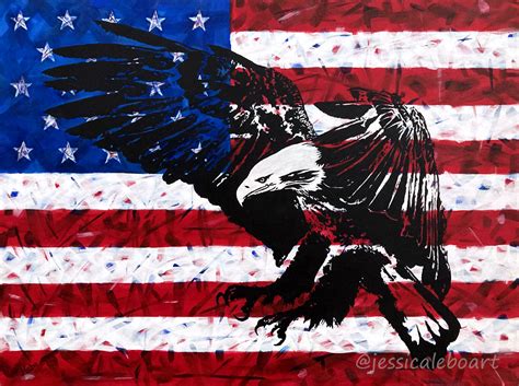 American Flag Paintings – Jessica Lebo Art