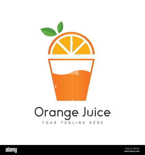 Orange Juice Logo Design Summer Juice Logotype Stock Vector Image Art