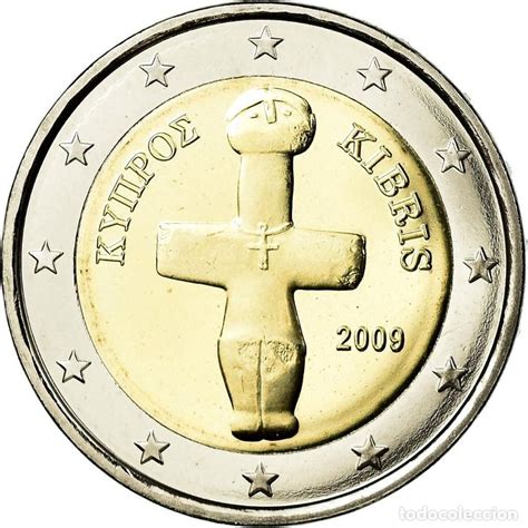 Chipre 2 Euro 2009 Fdc Bimetálico Km85 Comprar Monedas Antiguas