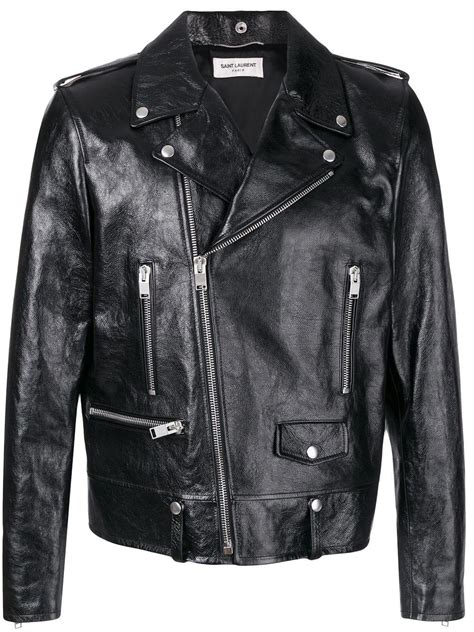 Saint Laurent Leather Classic Motorcycle Jacket In Black For Men Save