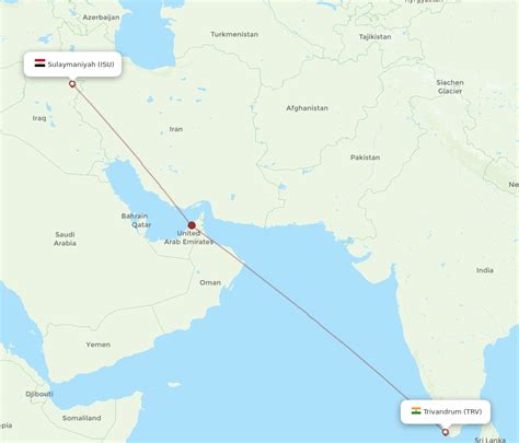 All Flight Routes From Sulaimaniyah To Thiruvananthapuram Isu To Trv