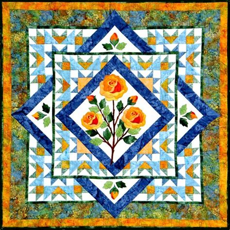 The Rose Floral Quilt Rose Quilt Quilt Patterns