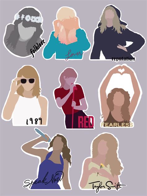 Here is my completed Taylor Swift era sticker collection! ☺️ : TaylorSwift