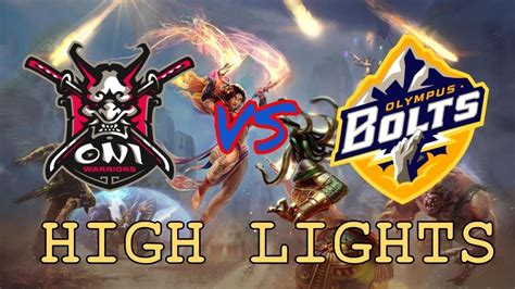 Highlights Oni Warriors Vs Olympus Bolts SMITE Pro League Phase 1 Week